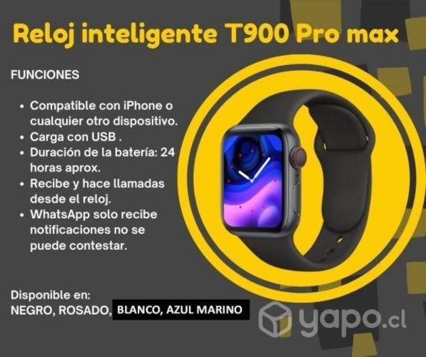 Reloj InteligenteSmarwatch T900 Pro Max L Serie 8