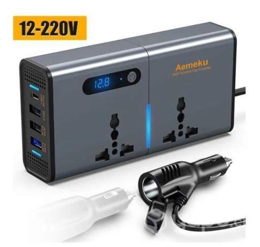 Inversor Voltaje para auto: 200W de 12V a 220v