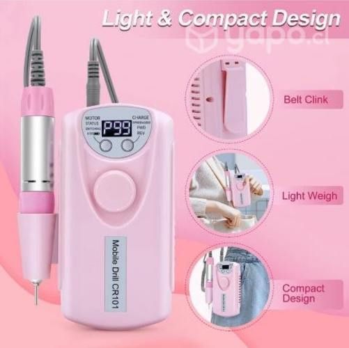 Torno de uñas inalámbrico pantalla lcd 35000RPM