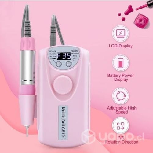 Torno de uñas inalámbrico pantalla lcd 35000RPM