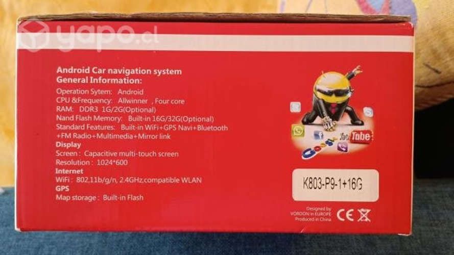 Radio Touch 10" + Cámara Retroceso Sistema Android