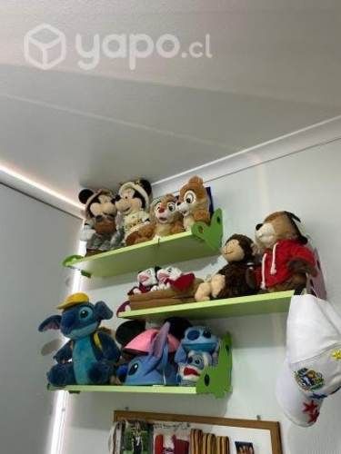 Juego de 3 repisas de color verde ideal