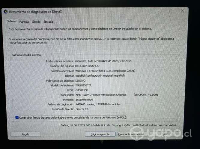 Lenovo All In One 3 24are05 Ryzen 7-4800u Ssd 512g