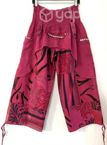 Pantalón Con Bolsillos Hindú Talla L/xl Rosado