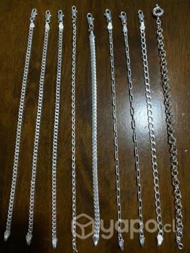 Pulseras de plata ley 925
