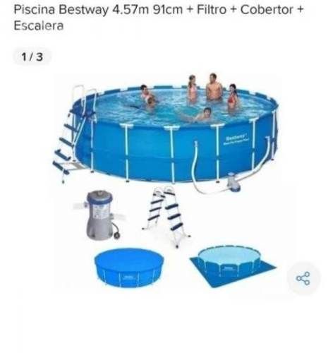 Piscina nueva 4.57 con accesorios q salen en foto