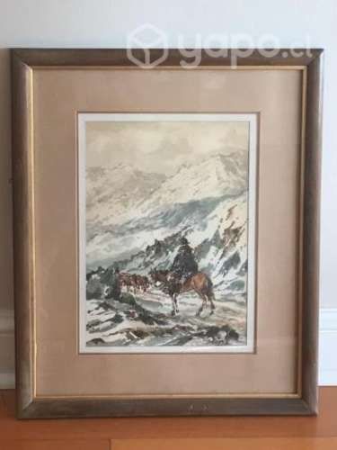 Dos Lindas Acuarelas Santiago Alegria