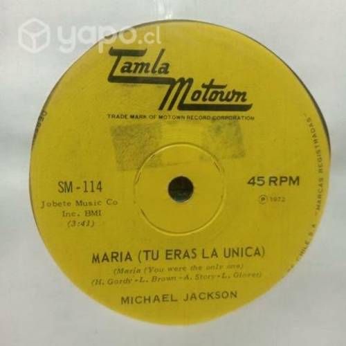 7" Single 45 Vinilo Michael Jackson / Maria 1972