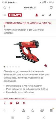 Pistola hilti tercera generación