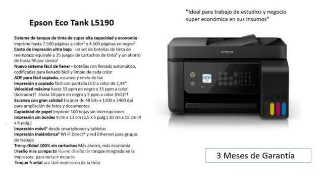 Impresoras EcoTank L5190