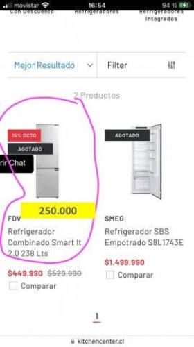 Refrigerador empotraba FVD kitchen center