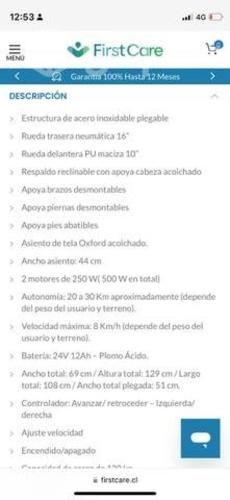 Silla de rueda electrica