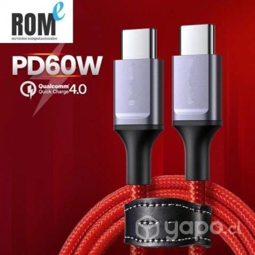 Cables de carga PD de lujo carga, 2 metros 60watts