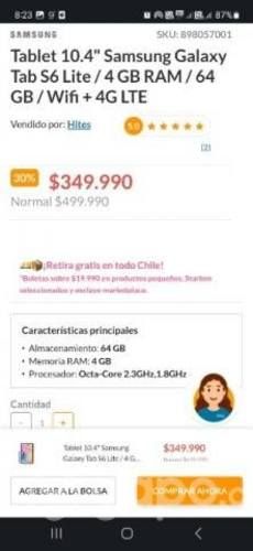 Tablet 10.4&amp;#34; Samsung Galaxy Tab S6 Lite