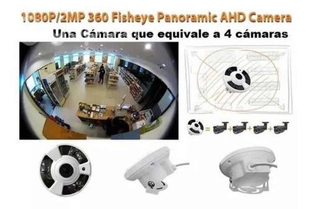 Cámara Ahd 2MP Domo 360° (Ojo De Pescado)