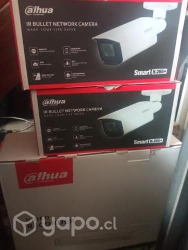 NVR + 2 cámaras + SWITCH PoE 350mil conversable