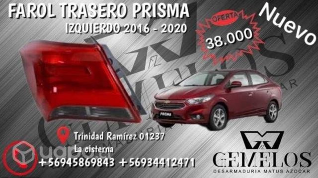 Foco trasero izquierdo Chevrolet prisma