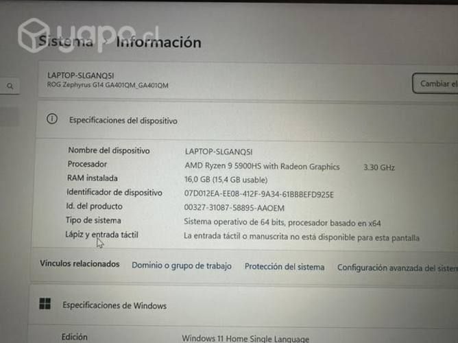 Asus Rog Zephyrus G14