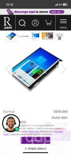 Notbook Intel 238 GB nuevo sin uso
