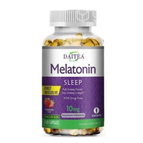Melatonina 10 mg, 120 cápsulas, fabricada en U.S.A