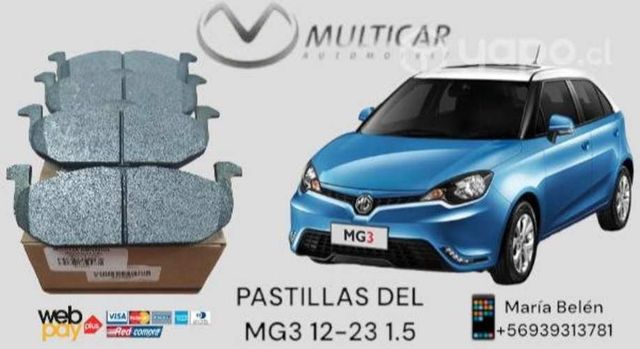 Pastillas delanteras mg3 12-23 1.5