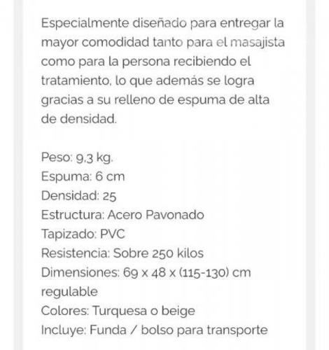 Camilla más Silla para masaje