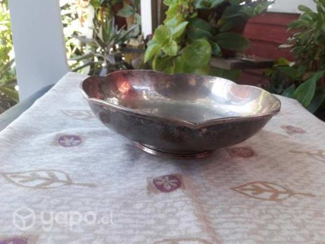 Fuente de plata fina 900 275gramos años 80