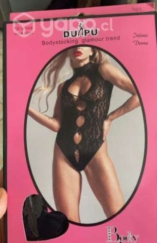 Body color negro lencería sexy