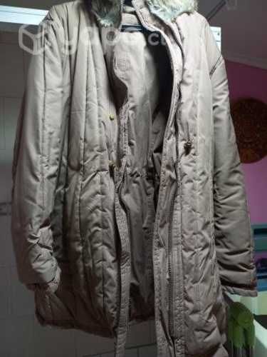 Parka color café forrada