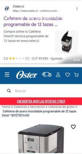 Cafetera programable Oster