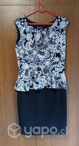 Vestido corto negro/blanco Enfocus Studio TM