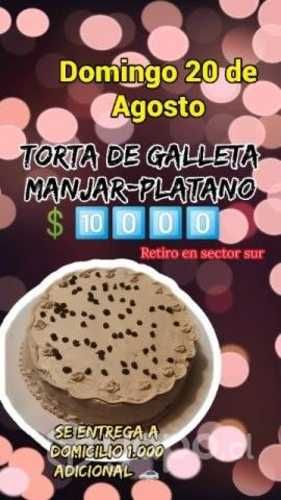 Torta de Galleta Manjar platano