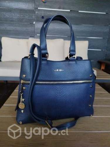 Cartera Amphora azul nueva