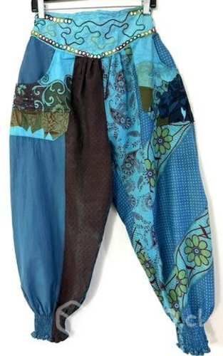 Pantalón Hindu Con Bolsillo Talla S/m Celeste