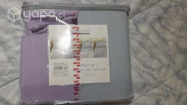 Sabanas nuevas sin uso 1 1/2 y 2 plazas