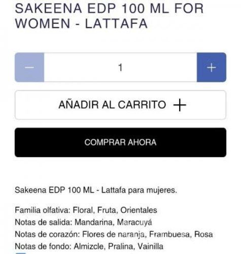 Perfume árabe casa Lataffa Sakenna 100 ml