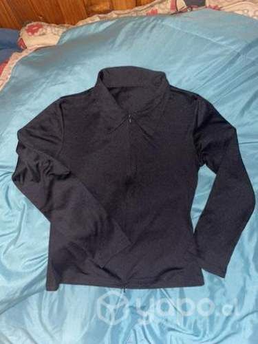 Top negro manga larga