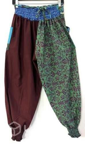 Pantalón Hindu Con Bolsillo Talla S/m Bordo