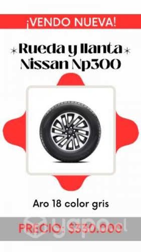 1 neumático y llanta SIN USO NUEVO np300