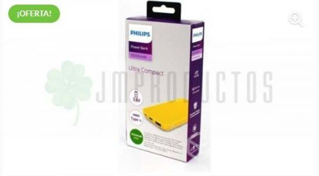 Powerbank bateria portatil 10.000 mah philips dlp9