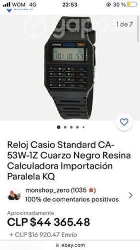 Reloj casio calculadora