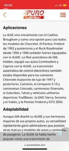 Caja automática Chevrolet s10 4.3 v6 4l60e