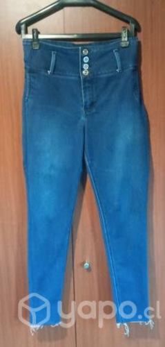 Jeans de mujer elasticado, tiro alto, Talla 40,