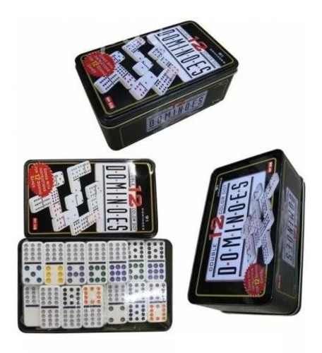 Domino Juego Chancho 12 Caja Metalica 91 Piezas Ju