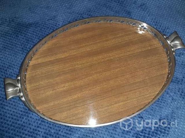 Bandeja Ovalada Antigua Restaurada 42x27cms