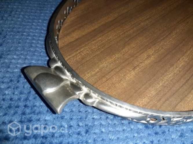 Bandeja Ovalada Antigua Restaurada 42x27cms