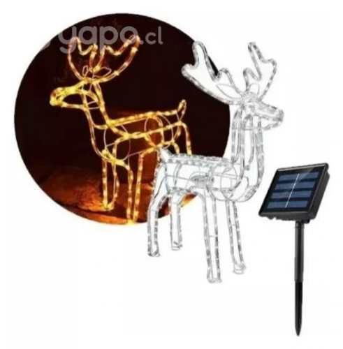 Reno Navideño Luz Led solar 95cm Envio Gratis