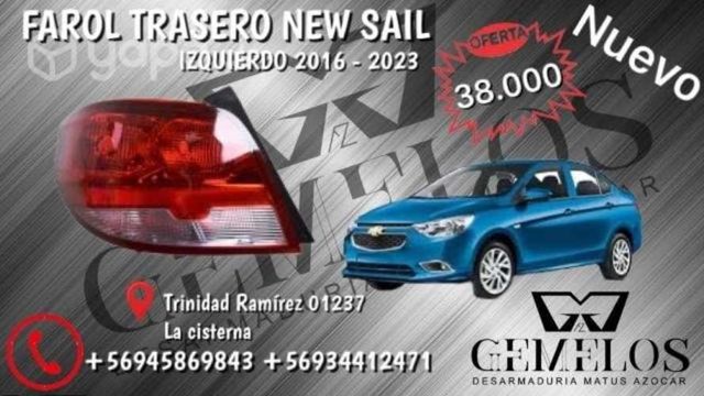 Foco trasero izquierdo Chevrolet new sail