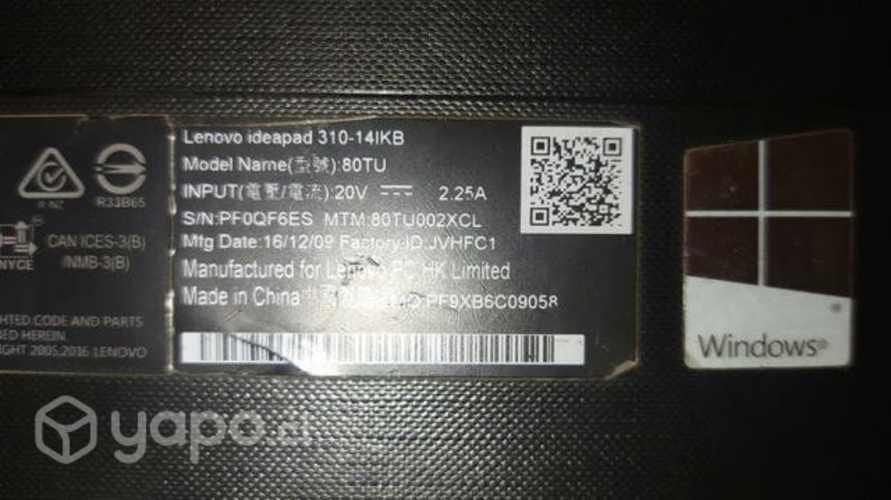 Notebook Lenovo Ideapad