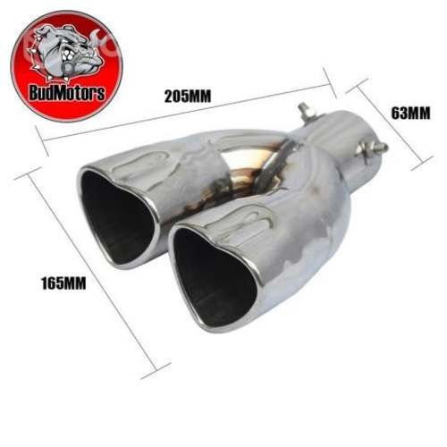 Cola de escape corazón doble